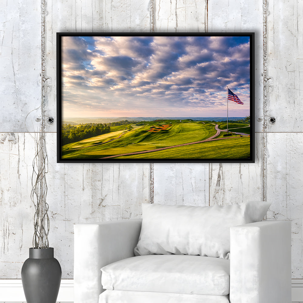 The Donald Ross Course At French Lick, Floating Framed Canvas Print Wall Art