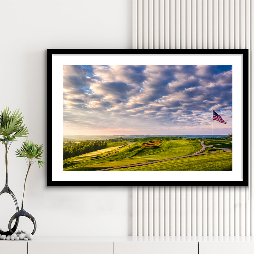 The Donald Ross Course At French Lick, Goft Art Print, Framed Art Print White Border Wall Decor