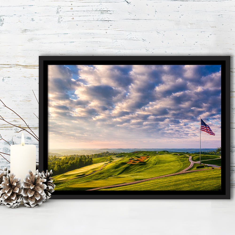 The Donald Ross Course At French Lick, Floating Framed Canvas Print Wall Art