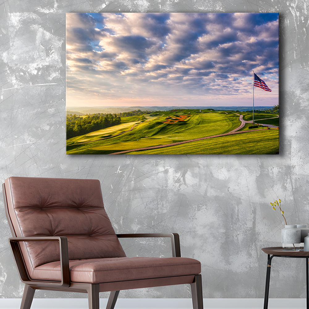 The Donald Ross Course At French Lick, Golf Art Print,Gifts Golf Lover