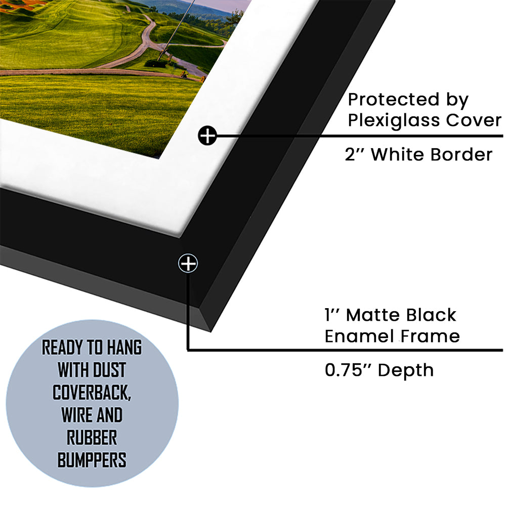 The Donald Ross Course At French Lick, Goft Art Print, Framed Art Print White Border Wall Decor