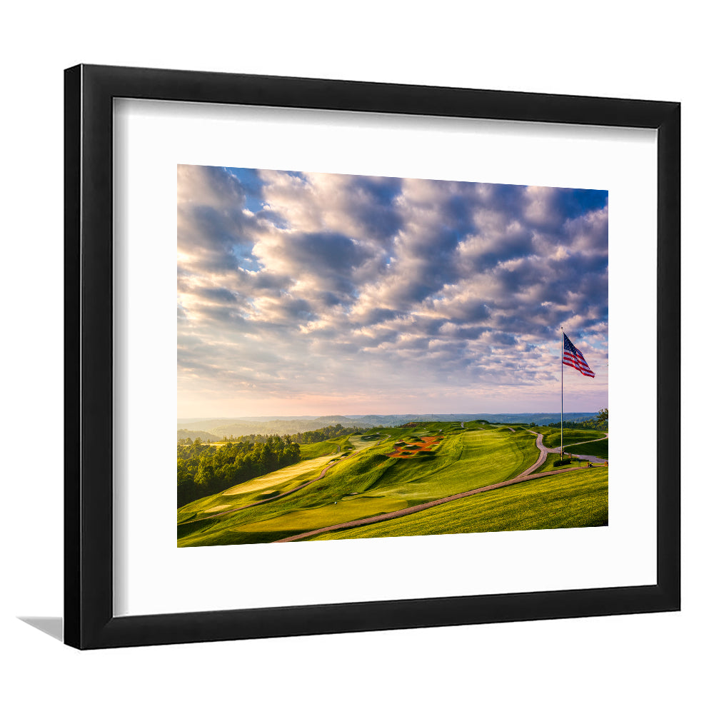 The Donald Ross Course At French Lick, Goft Art Print, Framed Art Print White Border Wall Decor