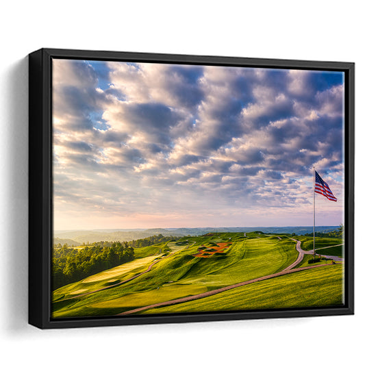 The Donald Ross Course At French Lick, Floating Framed Canvas Print Wall Art