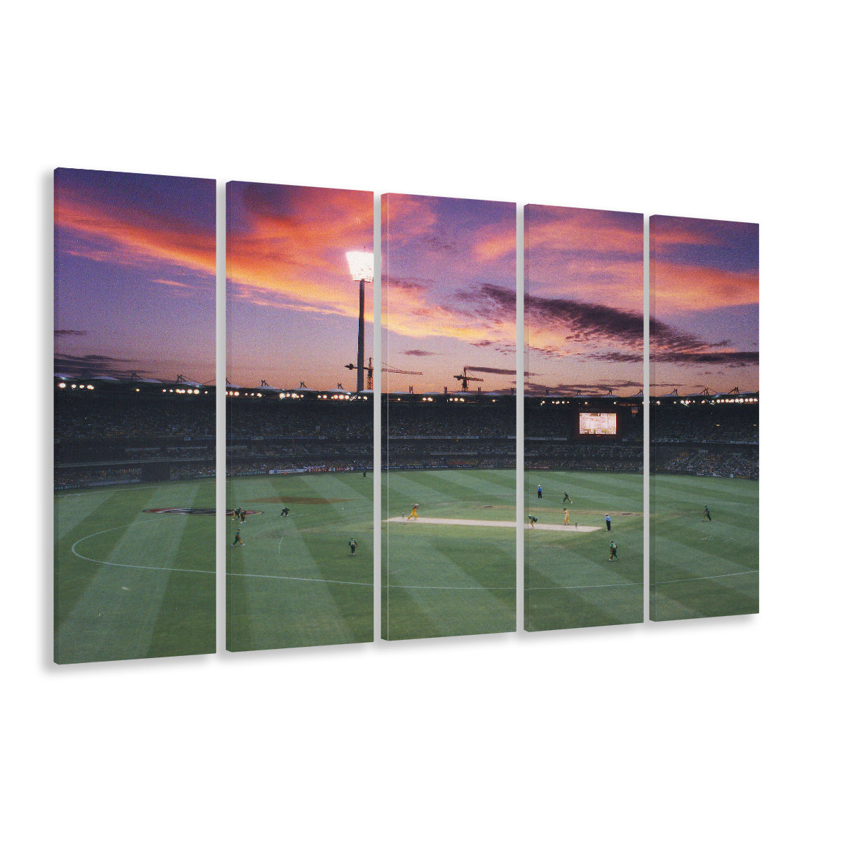 The Gabba Stadium, Stadium Canvas, Sport Art, 5 Panel B, Extra Large Canvas, Canvas Print Wall Art