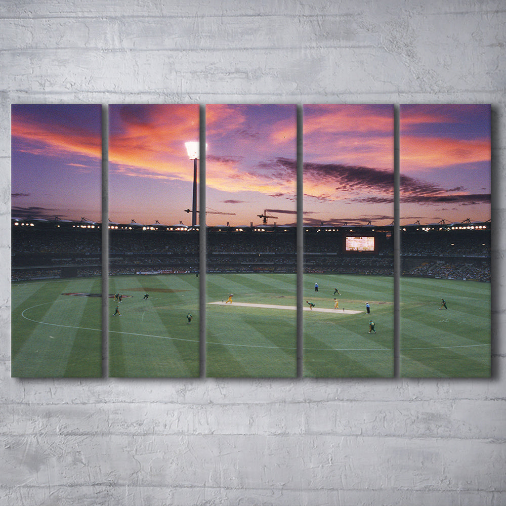 The Gabba Stadium, Stadium Canvas, Sport Art, 5 Panel B, Extra Large Canvas, Canvas Print Wall Art