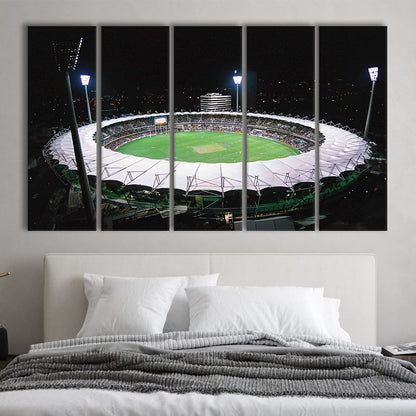 The Gabba Stadium in Australia, Stadium Canvas, Sport Art, 5 Panel B, Extra Large Canvas, Canvas Print Wall Art