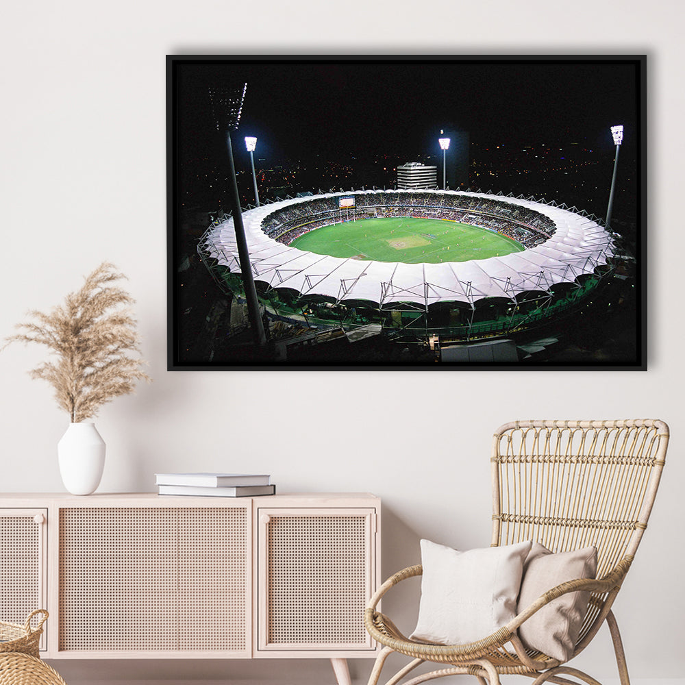 The Gabba Stadium in Australia, Stadium Canvas, Sport Art, Framed Canvas Print Wall Art, Floating Frame