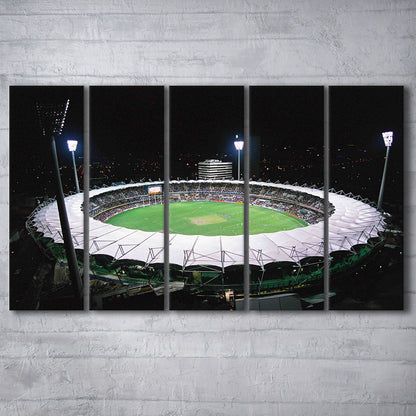 The Gabba Stadium in Australia, Stadium Canvas, Sport Art, 5 Panel B, Extra Large Canvas, Canvas Print Wall Art