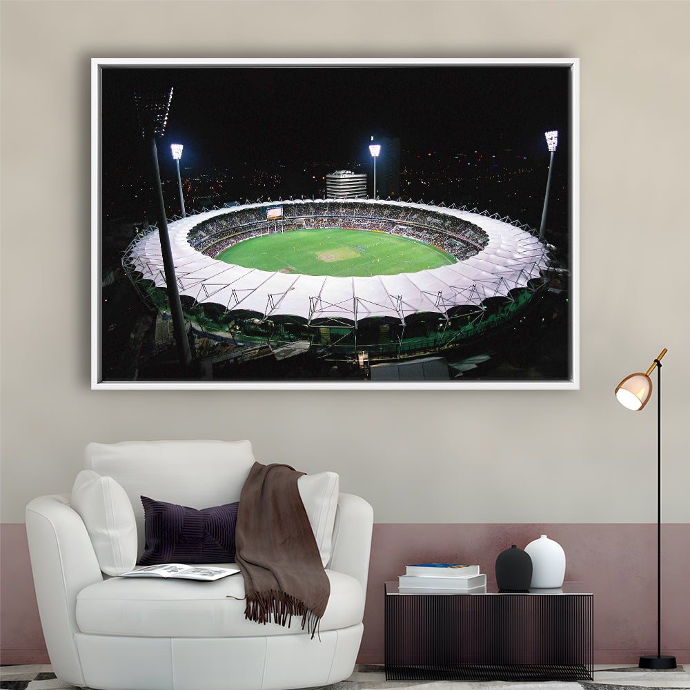The Gabba Stadium in Australia, Stadium Canvas, Sport Art, Framed Canvas Print Wall Art, Floating Frame