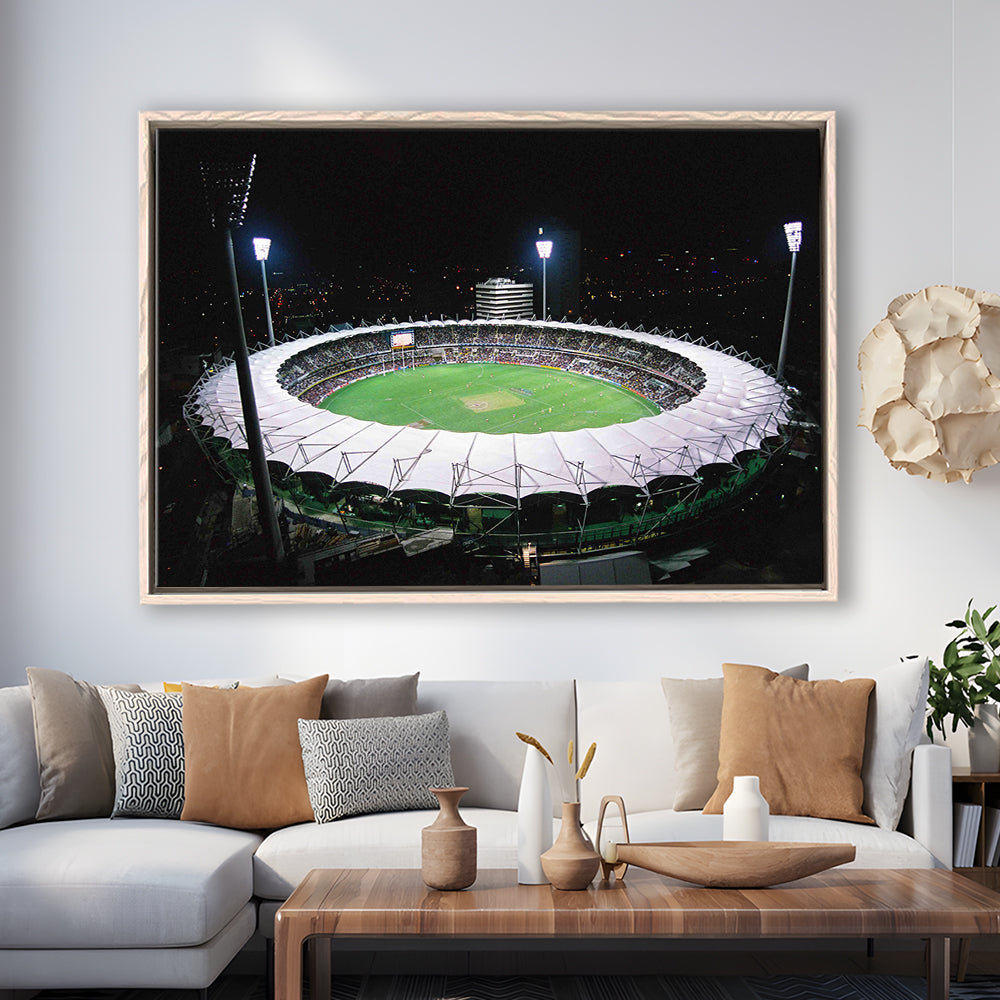 The Gabba Stadium in Australia, Stadium Canvas, Sport Art, Framed Canvas Print Wall Art, Floating Frame