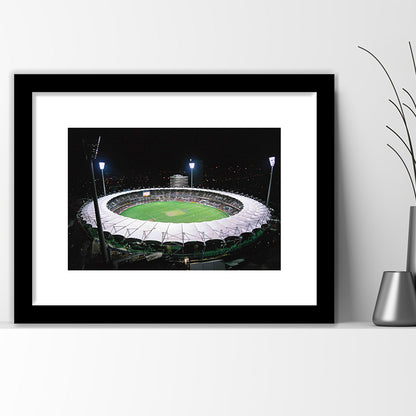The Gabba Stadium in Australia, Stadium Canvas, Sport Art, Gift for him, White Border Framed Art Print Wall Decor