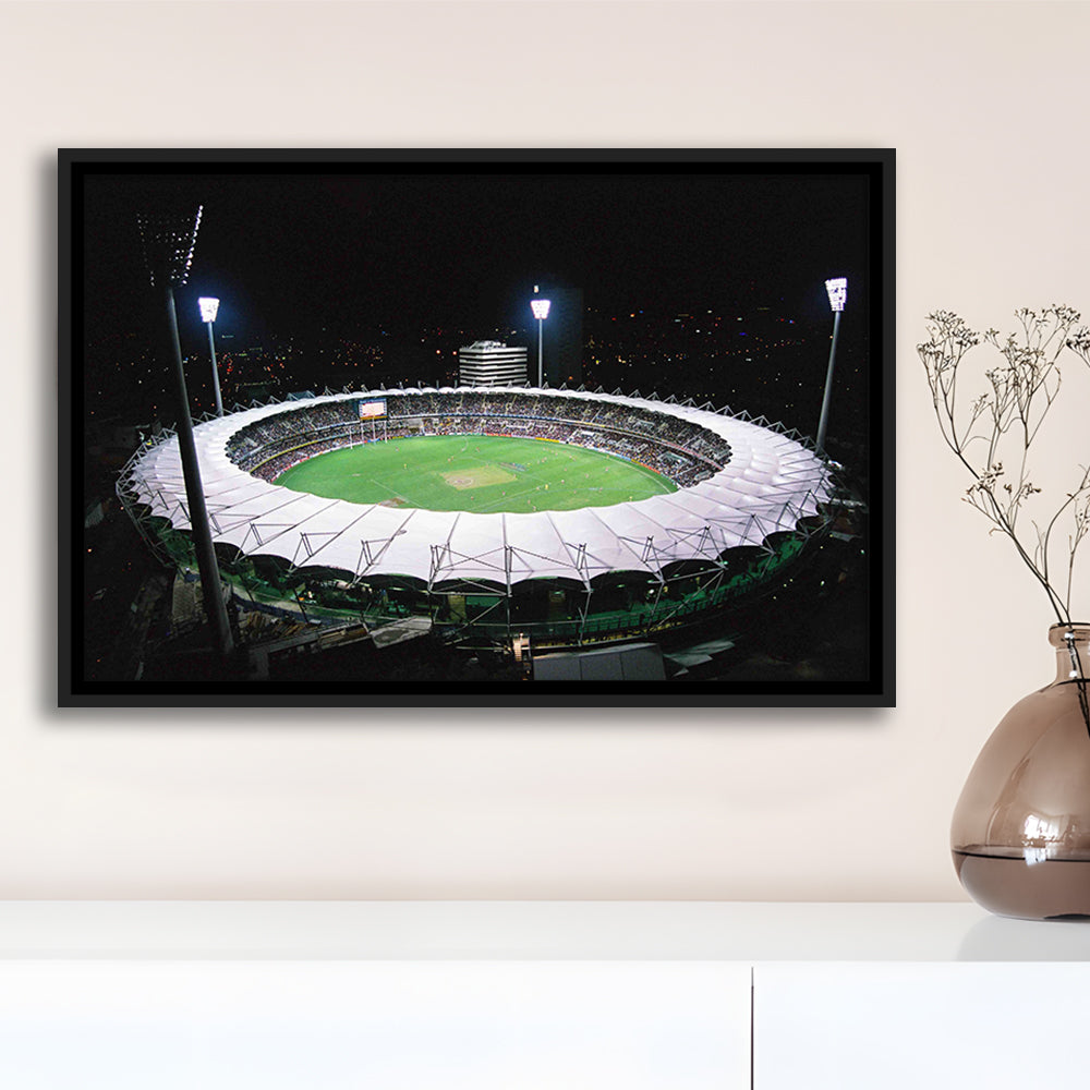 The Gabba Stadium in Australia, Stadium Canvas, Sport Art, Framed Canvas Print Wall Art, Floating Frame