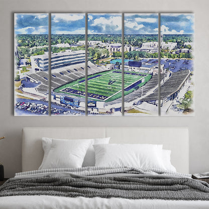 The Glass Bowl WaterColor, Toledo Ohio Watercolor, Sport Art, Extra Large Canvas Print Wall Art