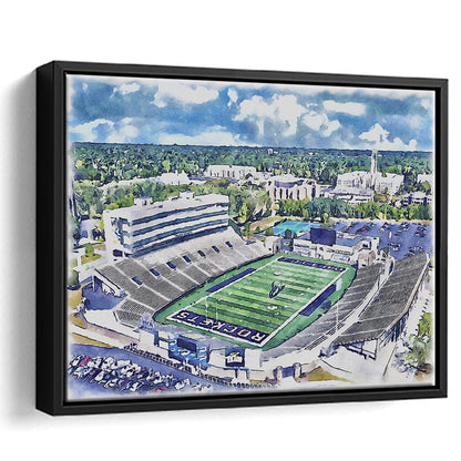 The Glass Bowl WaterColor, Toledo Ohio Watercolor, Sport Gift Art, Framed Canvas Print Wall Art