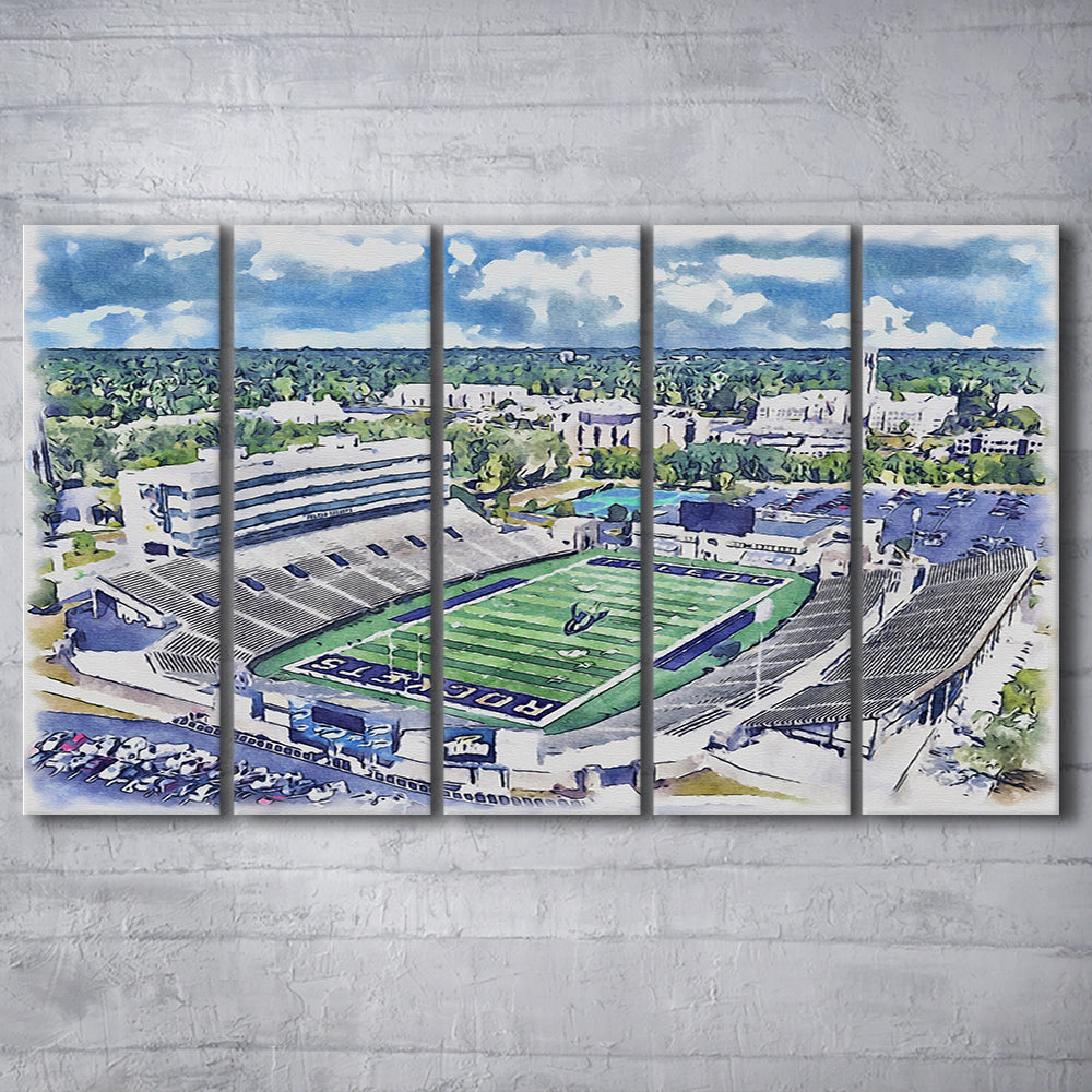 The Glass Bowl WaterColor, Toledo Ohio Watercolor, Sport Art, Extra Large Canvas Print Wall Art