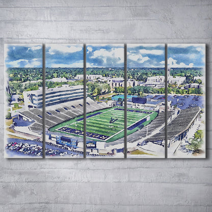 The Glass Bowl WaterColor, Toledo Ohio Watercolor, Sport Art, Extra Large Canvas Print Wall Art