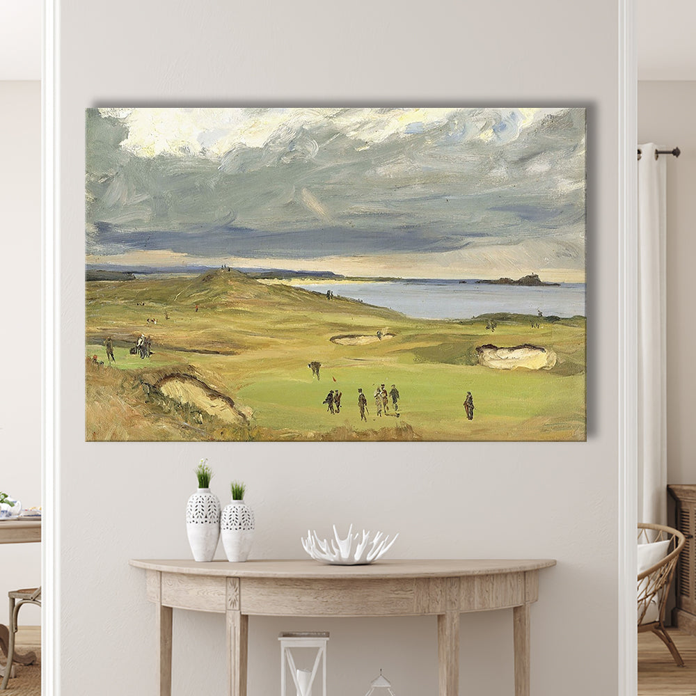 The Golf Links North Berwick 1919 Large Stretched Canvas, Cavas Print Wall Art Hom Decor