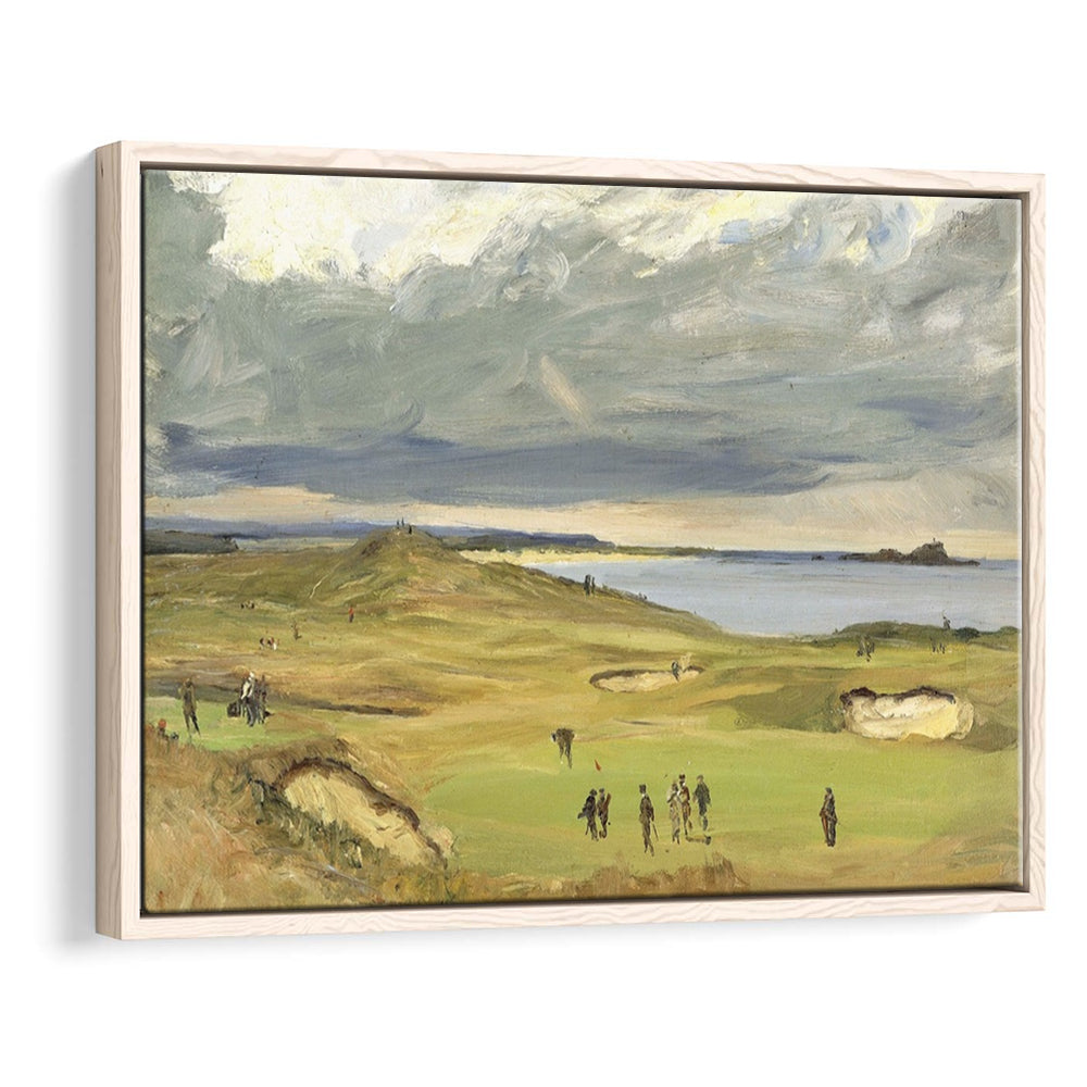 The Golf Links North Berwick 1919 Large Stretched Canvas, Framed Cavas Print, Floating Frame