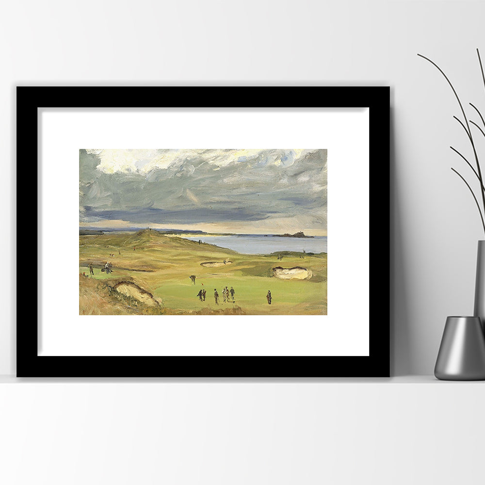 The Golf Links North Berwick 1919 Large Stretched, Framed Art Print White Border