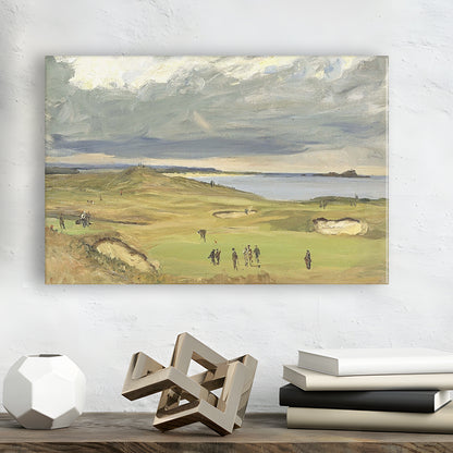 The Golf Links North Berwick 1919 Large Stretched Canvas, Cavas Print Wall Art Hom Decor