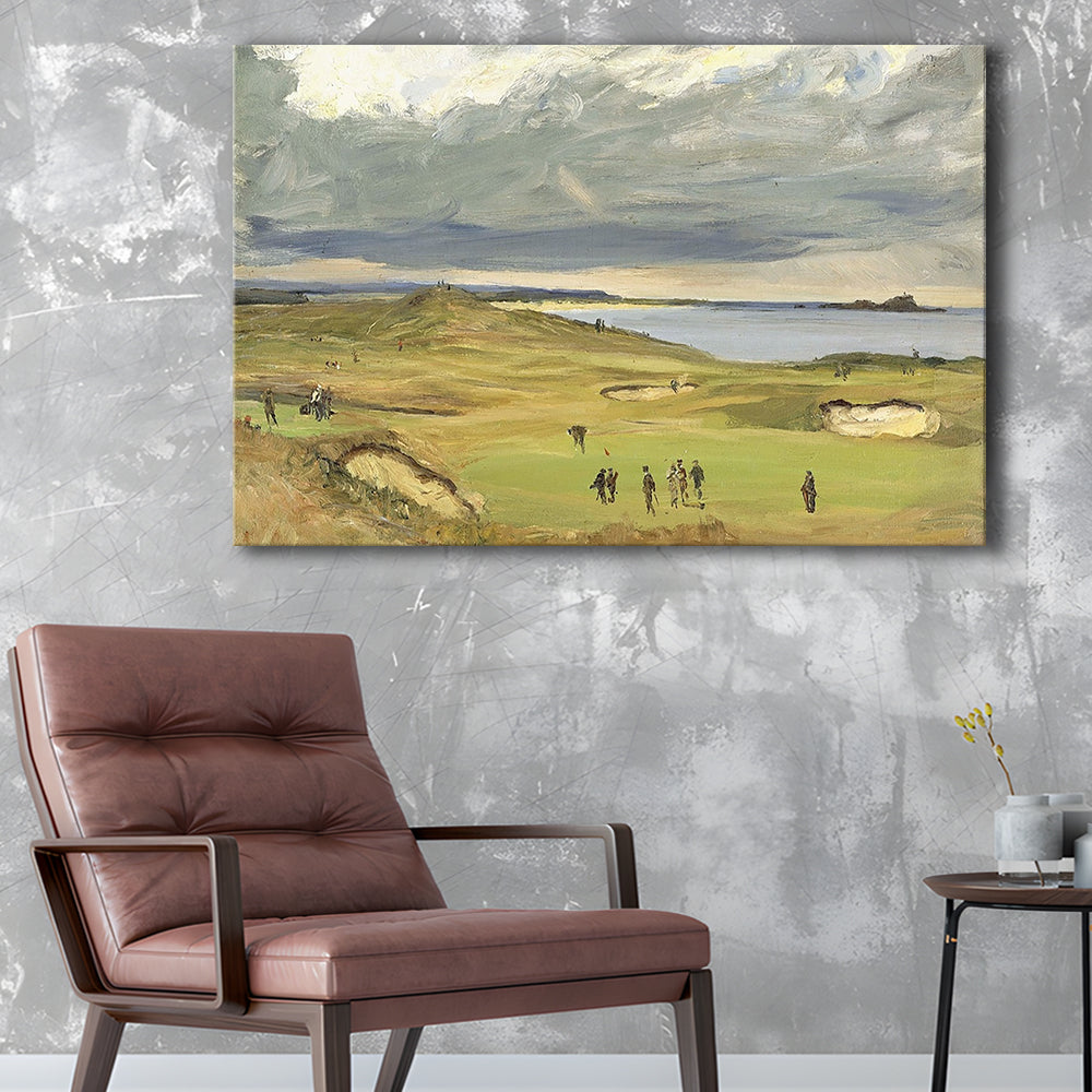The Golf Links North Berwick 1919 Large Stretched Canvas, Cavas Print Wall Art Hom Decor