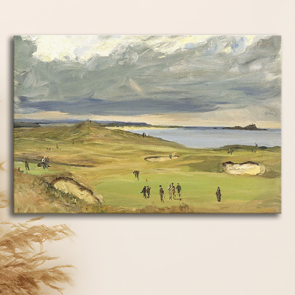The Golf Links North Berwick 1919 Large Stretched Canvas, Cavas Print Wall Art Hom Decor