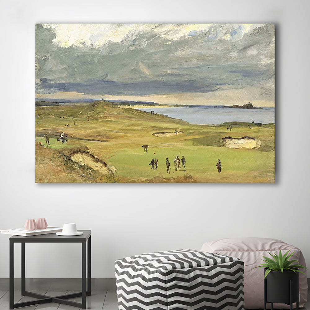The Golf Links North Berwick 1919 Large Stretched Canvas, Cavas Print Wall Art Hom Decor