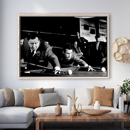 The Hustler Large Stretched Canvas Floating Frame Wall Art Print, Framed Cavas Print, Floating Frame