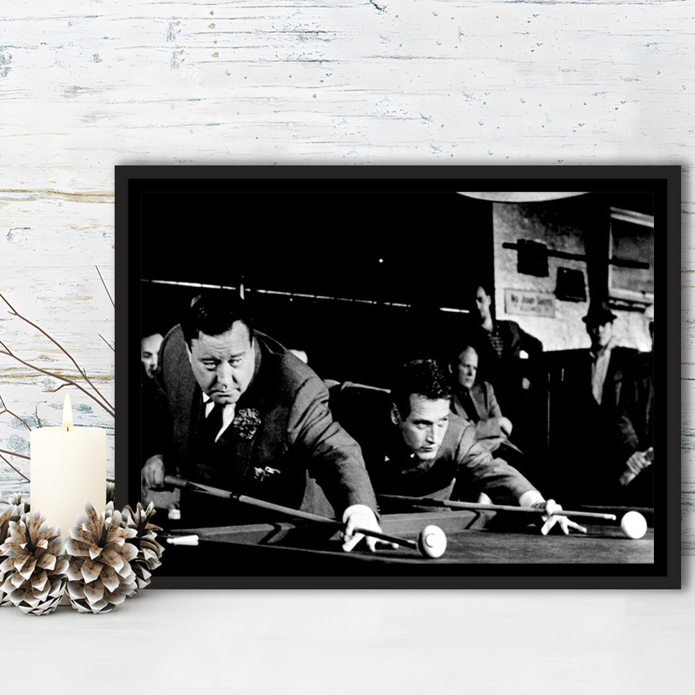 The Hustler Large Stretched Canvas Floating Frame Wall Art Print, Framed Cavas Print, Floating Frame