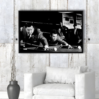 The Hustler Large Stretched Canvas Floating Frame Wall Art Print, Framed Cavas Print, Floating Frame