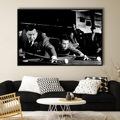 The Hustler Large Stretched Canvas Floating Frame Wall Art Print, Framed Cavas Print, Floating Frame