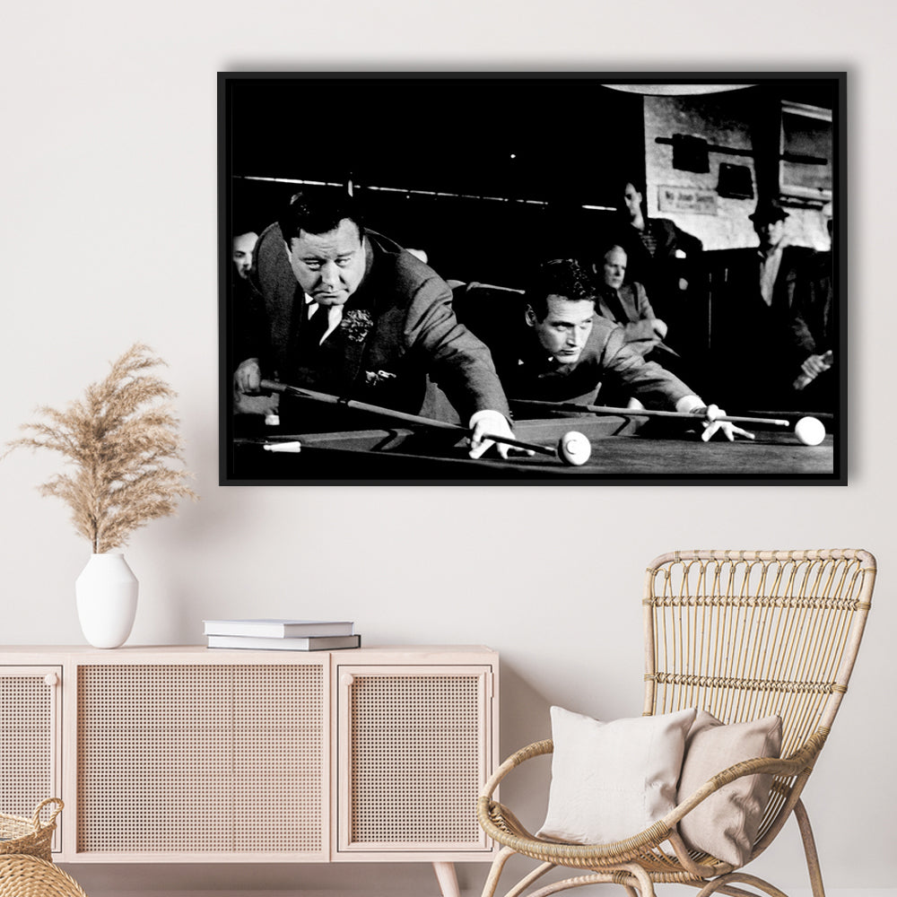 The Hustler Large Stretched Canvas Floating Frame Wall Art Print, Framed Cavas Print, Floating Frame