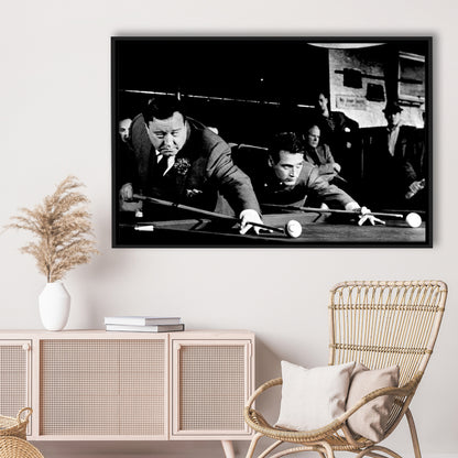The Hustler Large Stretched Canvas Floating Frame Wall Art Print, Framed Cavas Print, Floating Frame