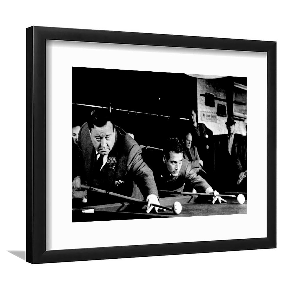The Hustler Large Stretched Floating Frame Wall Art Print, Framed Art Print White Border