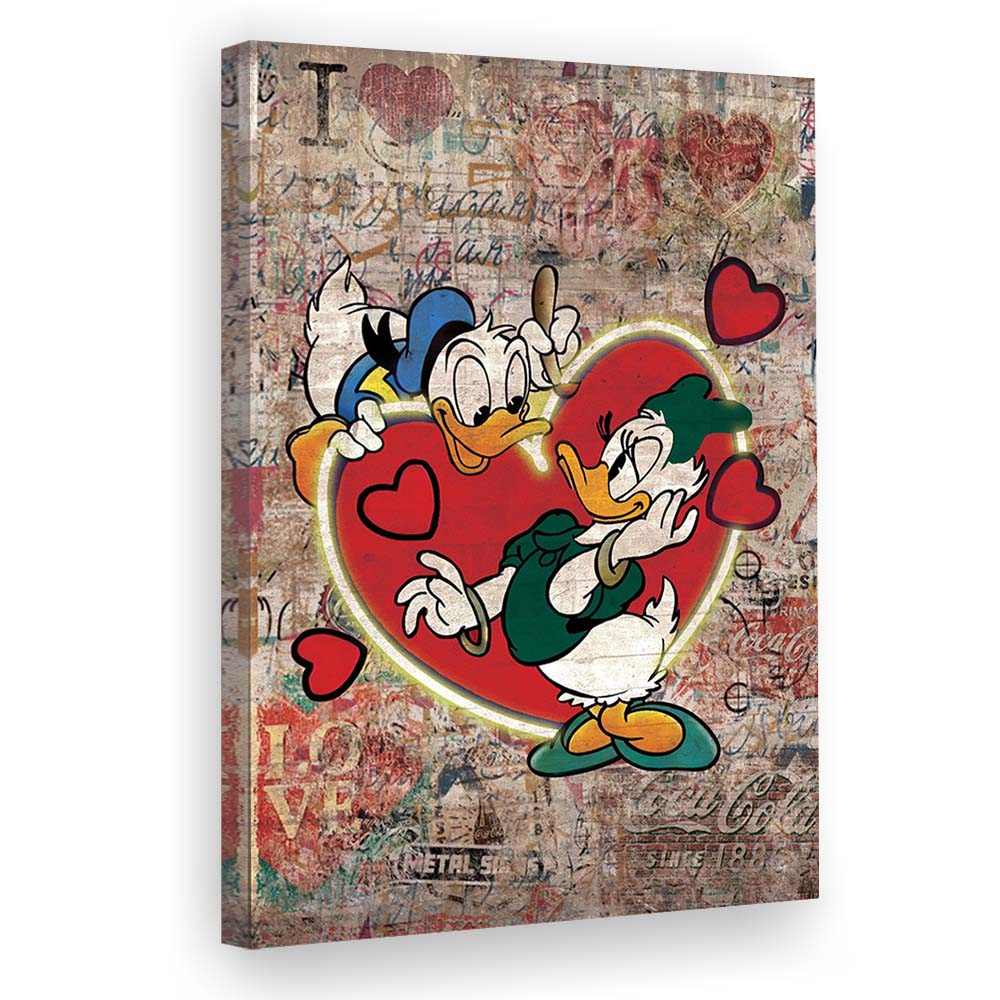 The Moment Of Love, Colorful Graffiti Painting Art, Canvas Print, Luxury Wall Art Decor, Modern Art