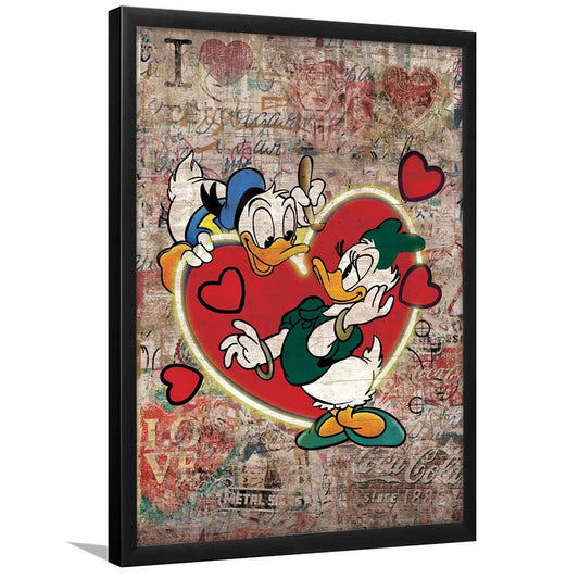 The Moment Of Love, Colorful Graffiti Painting Art, Framed Art Print, Picture Framed Wall Art Decor