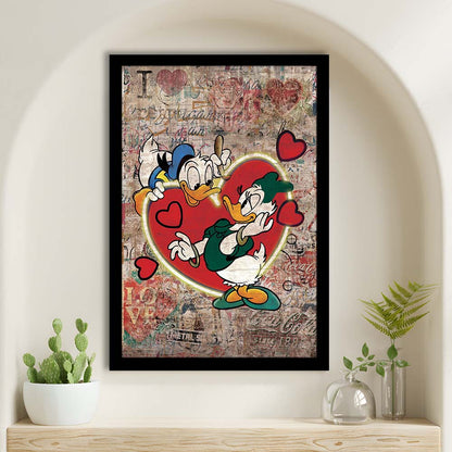 The Moment Of Love, Colorful Graffiti Painting Art, Framed Art Print, Picture Framed Wall Art Decor