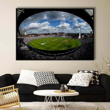 The Oval Ground in London, Stadium Canvas, Sport Art, Framed Canvas Print Wall Art, Floating Frame