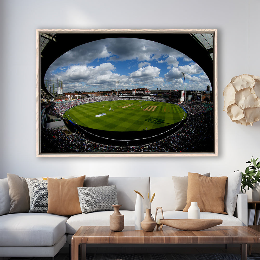 The Oval Ground in London, Stadium Canvas, Sport Art, Framed Canvas Print Wall Art, Floating Frame