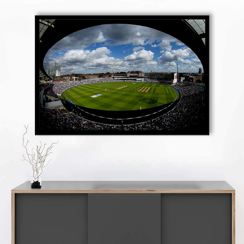 The Oval Ground in London, Stadium Canvas, Sport Art, Gift for him, Framed Art Print Wall Decor, Picture Framed