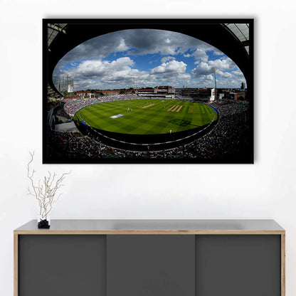 The Oval Ground in London, Stadium Canvas, Sport Art, Gift for him, Framed Art Print Wall Decor, Picture Framed