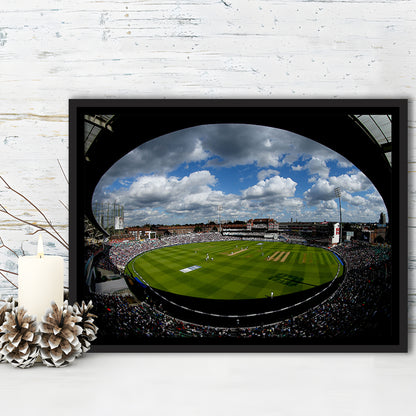 The Oval Ground in London, Stadium Canvas, Sport Art, Framed Canvas Print Wall Art, Floating Frame