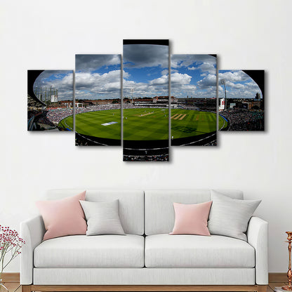 The Oval Ground in London, Stadium Canvas, Sport Art, Gift for him, 5 Panel, Large Canvas, Canvas Print Wall Art