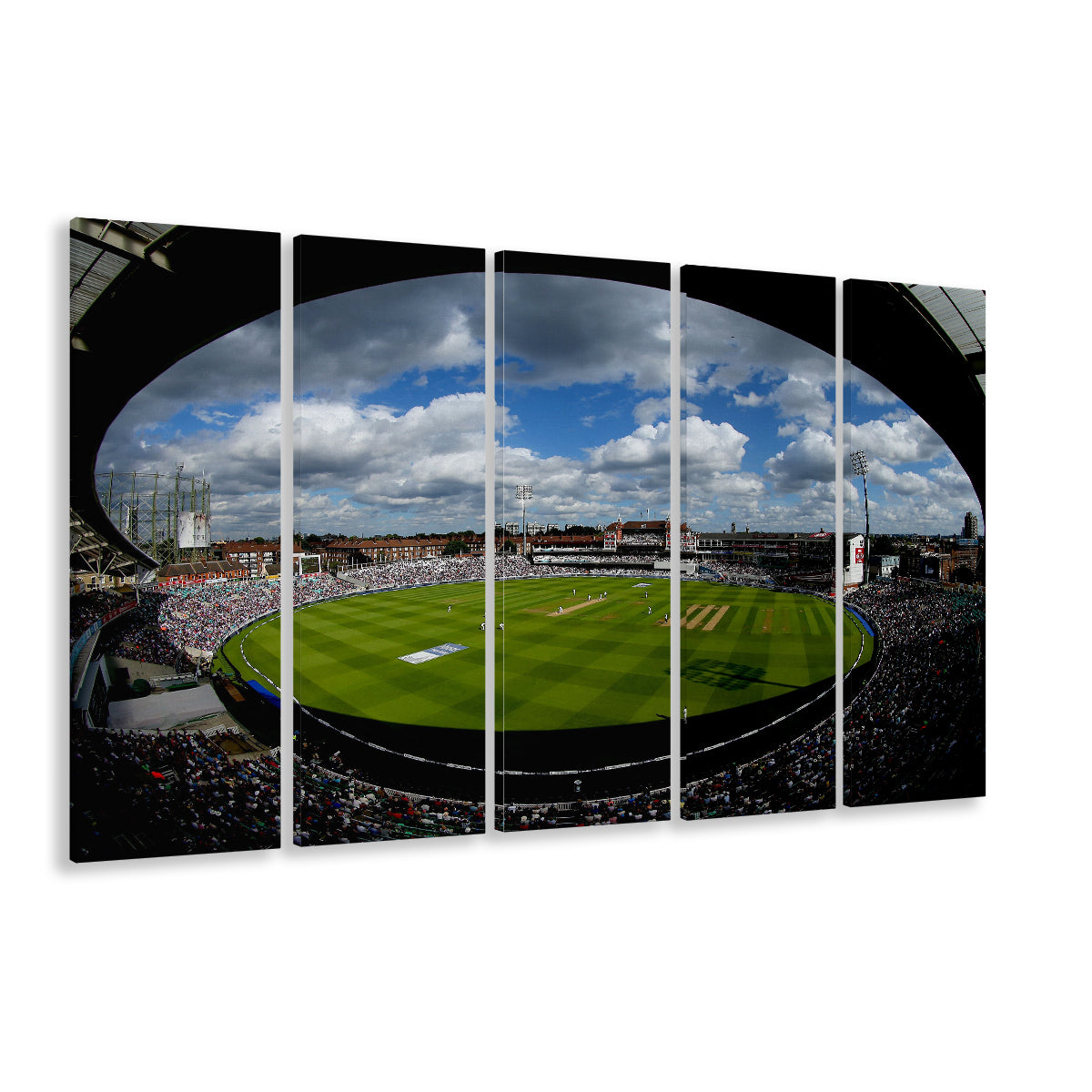 The Oval Ground in London, Stadium Canvas, Sport Art, 5 Panel B, Extra Large Canvas, Canvas Print Wall Art