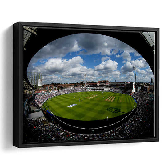 The Oval Ground in London, Stadium Canvas, Sport Art, Framed Canvas Print Wall Art, Floating Frame