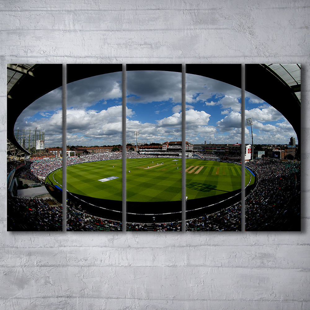 The Oval Ground in London, Stadium Canvas, Sport Art, 5 Panel B, Extra Large Canvas, Canvas Print Wall Art