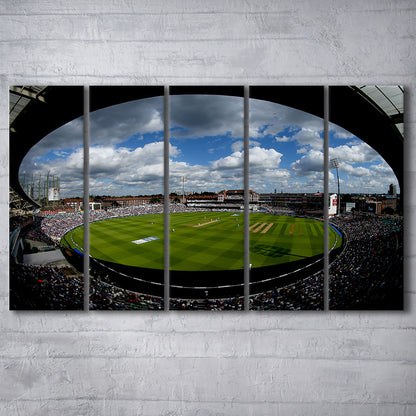 The Oval Ground in London, Stadium Canvas, Sport Art, 5 Panel B, Extra Large Canvas, Canvas Print Wall Art