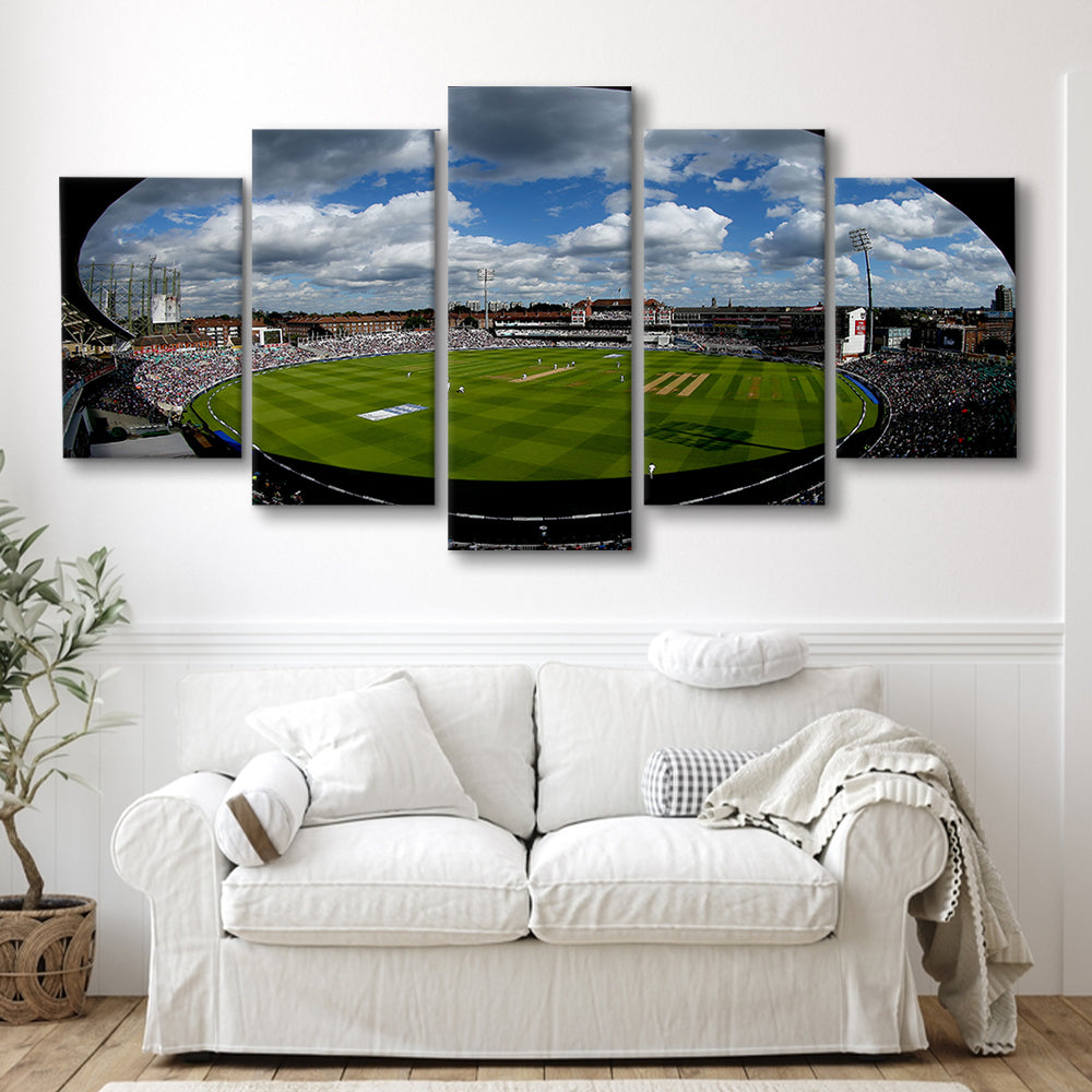 The Oval Ground in London, Stadium Canvas, Sport Art, Gift for him, 5 Panel, Large Canvas, Canvas Print Wall Art