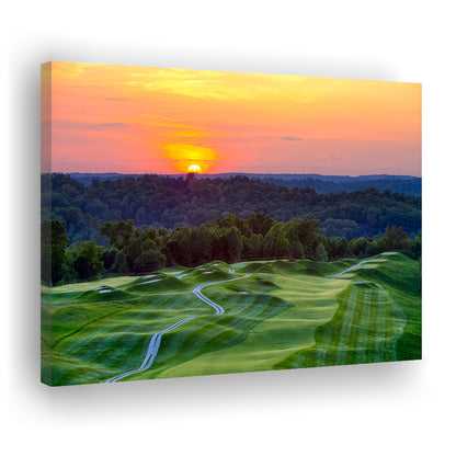 The Pete Dye Course At French Lick, Golf Art Print,Gifts Golf Lover