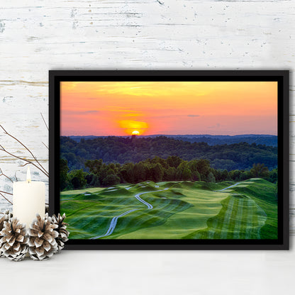 The Pete Dye Course At French Lick, Floating Framed Canvas Print Wall Art